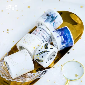 Опавших перья Фольга лента Washi DIY Декор Ежедневники Скрапбукинг Стикеры делая Бумага украшения клейкой ленты школьные принадлежности