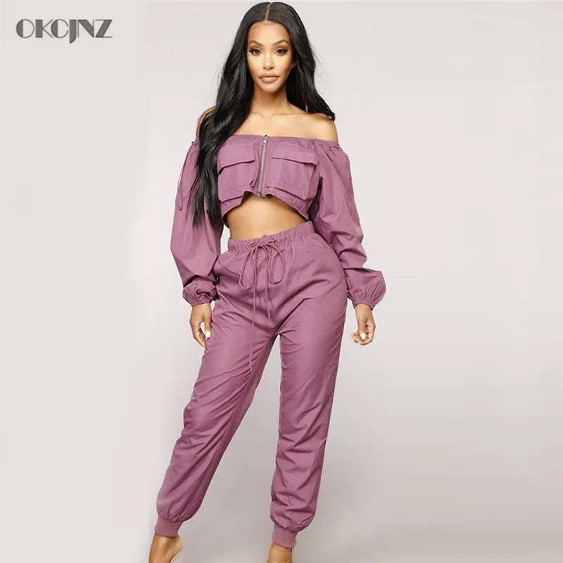 Женский комплект одежды из 2 предметов с вырезом лодочкой укороченный топ