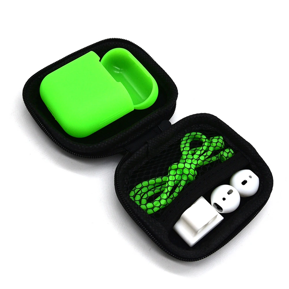 06 5 в 1 Наушники Аксессуары наборы для гарнитура для airpods чехол Беспроводная Bluetooth Ушная заглушка защитная коробка силиконовый головной убор чехол - Цвет: 06