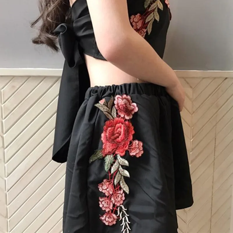 Сексуальный комплект из двух предметов лето 2018 женский костюм с шортами стиле со