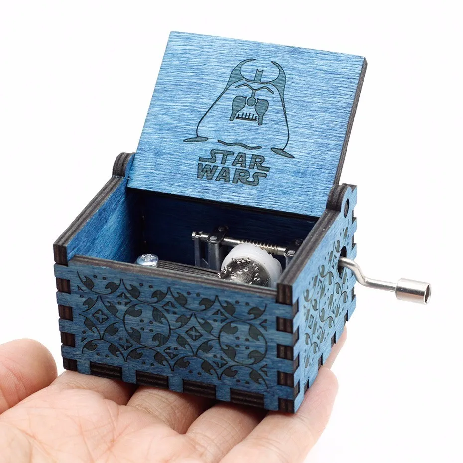 Star War Красный жемчуг Дракона Игра престолов Красавица и Чудовище город неба луна Рив деревянная музыкальная шкатулка Звездные войны Рождественский подарок - Цвет: Star War