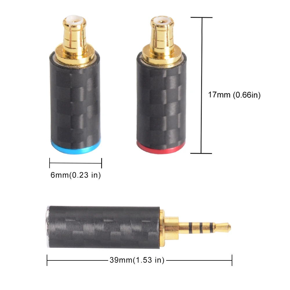 OKCSC DIY Наушники Аксессуары для кабелей MMCX 0,78 мм A2DC разъем разделительный ползунок Набор 2,5 мм 3,5 мм 4,4 мм сбалансированный штекер выходной комплект