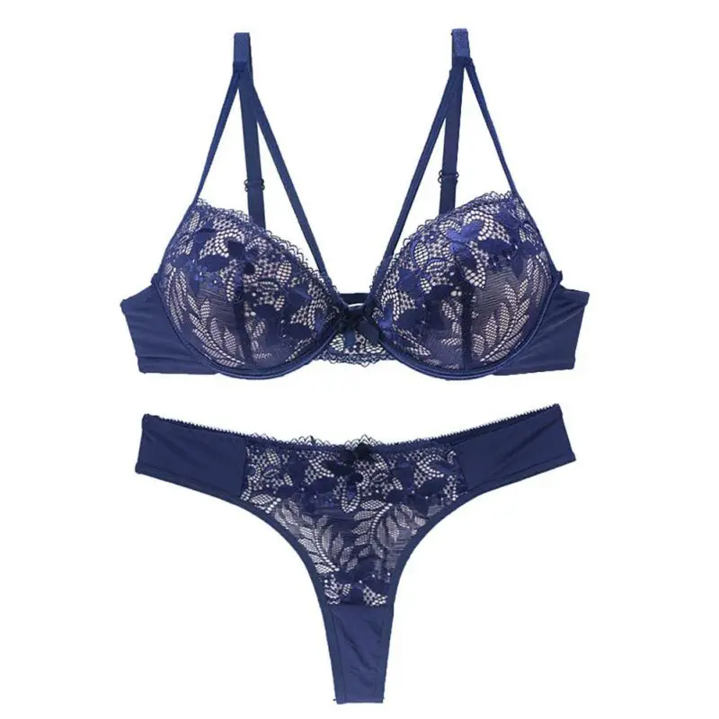 Европейские кружевные сексуальные наборы бюстгальтер + трусы нижнее белье с