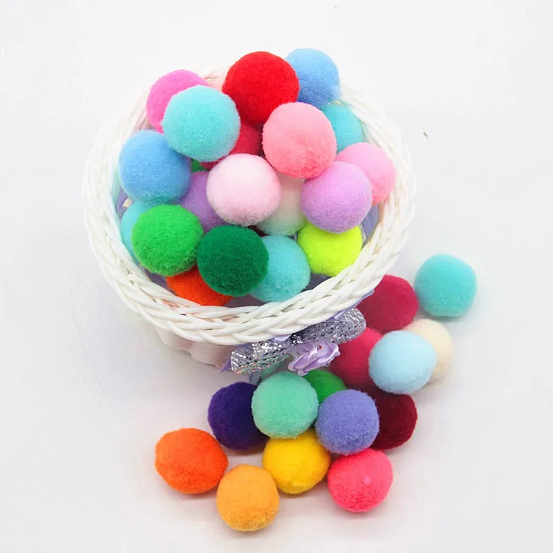 25mm-mix-20g Разноцветные помпоны разных размеров, мини помпончики, куклы «сделай сам», одежда ручной работы, материал, мягкие пушистые Помпоны, шары для детей, игрушки, 20 г - Цвет: 25mm-mix-20g