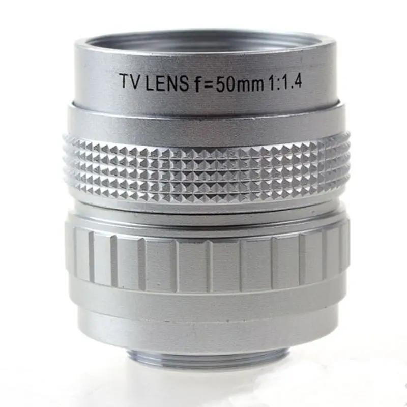 Новый объектив Fujian 50 мм F1.4 CCTV TV + кольцевой адаптер для крепления объектива C-PQ