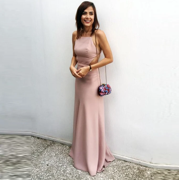 Abiye Gece Elbisesi Sexy Backless Evening Dress Long 2019 Gown Formal Women Elegant Halter Vestido De Festa | Свадьбы и торжества