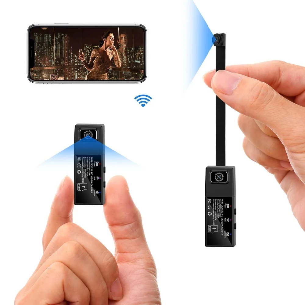 Full HD 1080P Мини Wifi IP камера двойной объектив беспроводной пульт дистанционного
