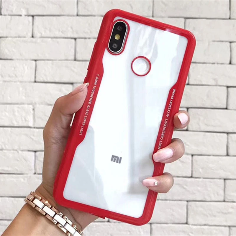 Прозрачный жесткий пластиковый акриловый чехол накладка для Xiaomi Mi 8 9 SE A1 A2 Lite