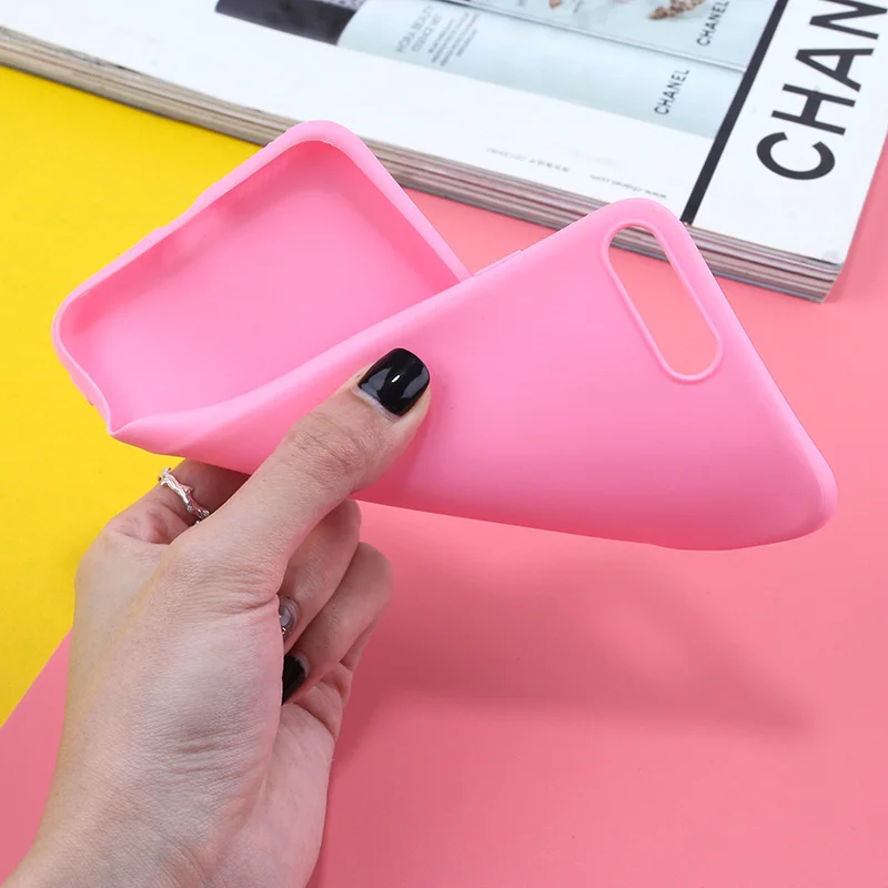 Для iPhone 6 Plus чехол Сверхтонкий Мягкий для X XR XS макс 7 8 6s плюс 5 5S SE Карамельный цвет
