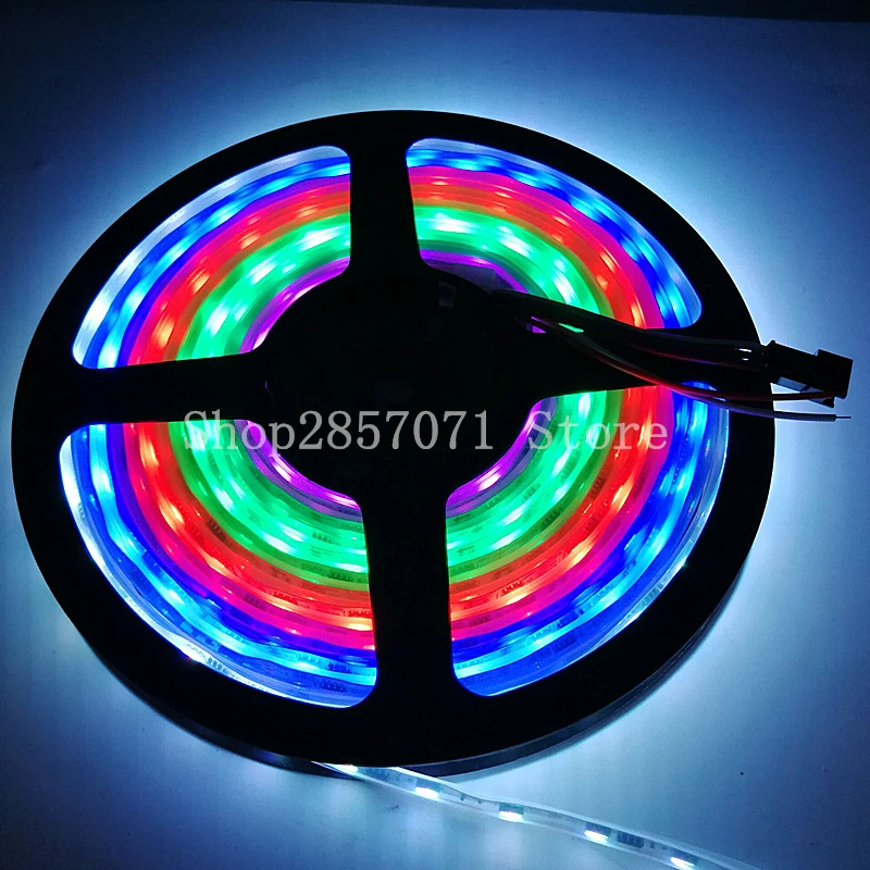WS2811 5050 RGB Светодиодная лента 1 м/5 м 150 300 светодиодов индивидуальный адресуемый DC12V