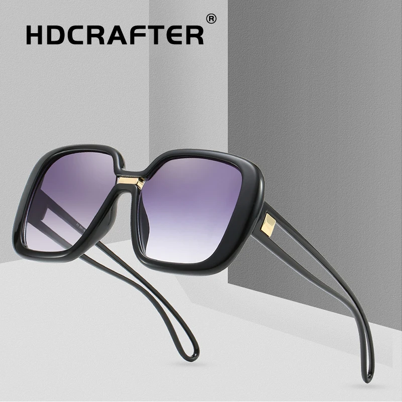 HDCRAFTER большая оправа градиентные большие солнечные очки солнцезащитные