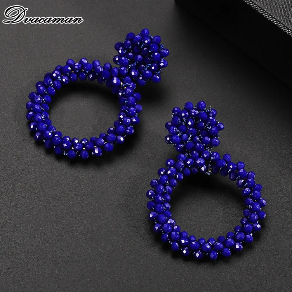 Dvacaman Boho дизайнерские длинные висячие серьги с кисточками для женщин модные полимерные массивные серьги этнические, праздничные ювелирные изделия в подарок