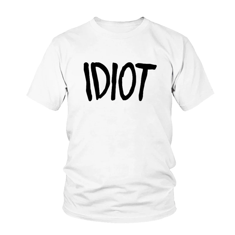 

IDIOT Letters Print Women Tshirt Cotton Casual Funny Female O Neck T Shirt For Girl Short Sleeve Top Tee Hipster Harajuku Tumblr