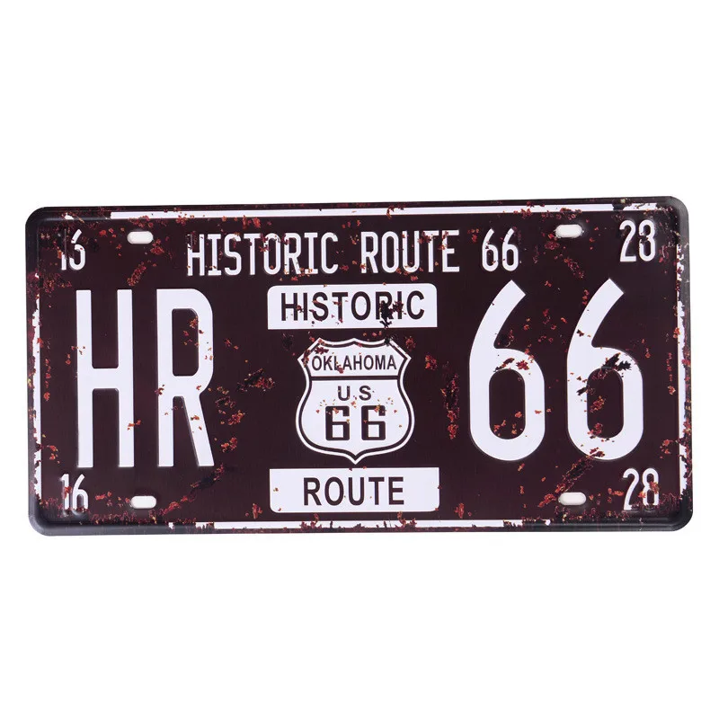 H 30*15 см США металлическая живопись табличка жестяная вывеска Route 66 винтажная гаражная Лицензия табличка плакат настенная украшение дома C1 - Цвет: H