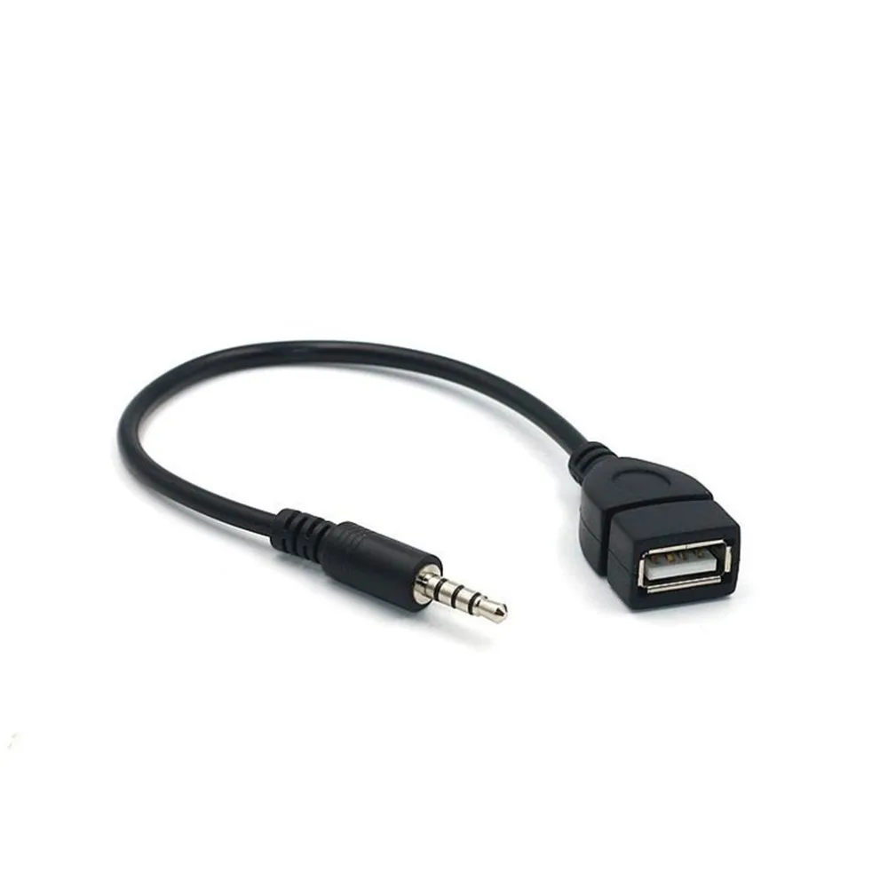 Новинка автомобильный адаптер mp3 кабель USB разъем к 3 5 мм U дисковому соединению 12