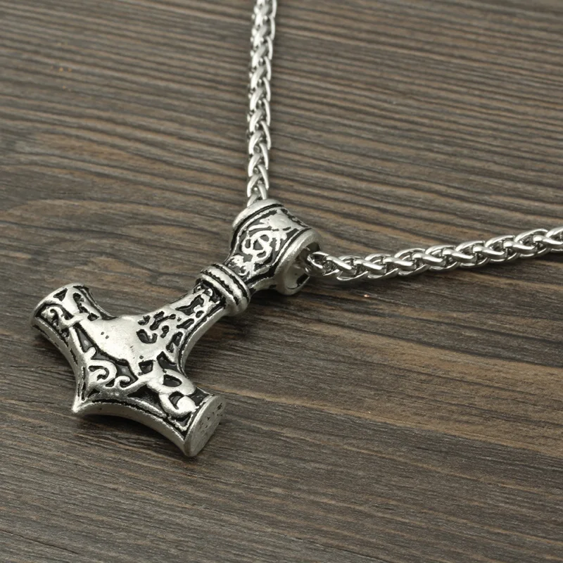 Прямая поставка 1 шт. старинная бронзовая/Ретро Серебряная Молот Тора Мьёльнир