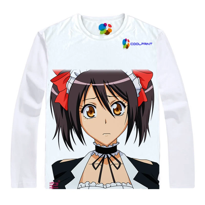 Coolprint японский Футболка с изображением в стиле аниме горничная сама футболки