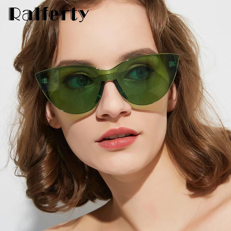 Фото Ralferty кошачий глаз тени для женщин модные солнцезащитные очки Брендовые