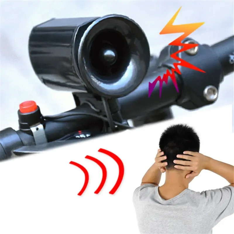 

Cycling Bike Road Bicycle Loud Electronic Horn Bell Ring Alarm 6 Sounds Siren