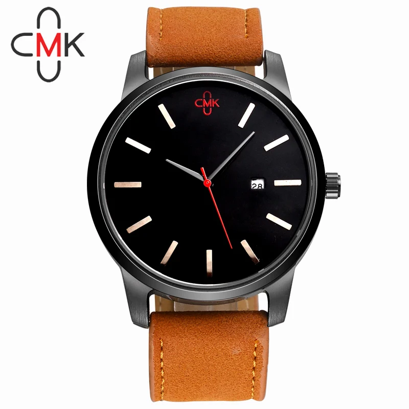 CMK оригинальный бренд военные кварцевые часы мужские Corium кожаный ремешок