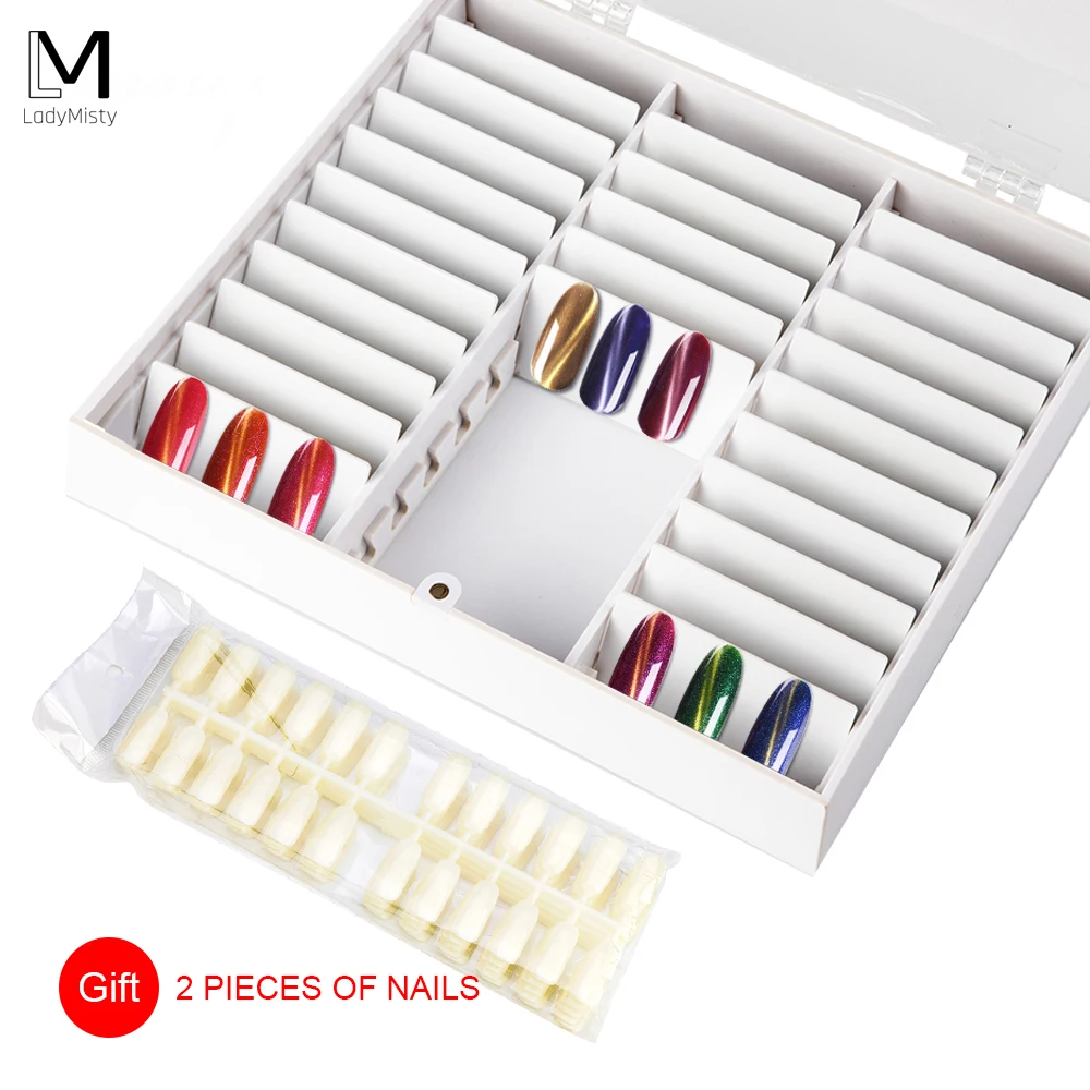 Nail Storage Box Fake Nail Tips Color Display Holder Nail Decoration Storage Box for Nail Art Decoration Container Display