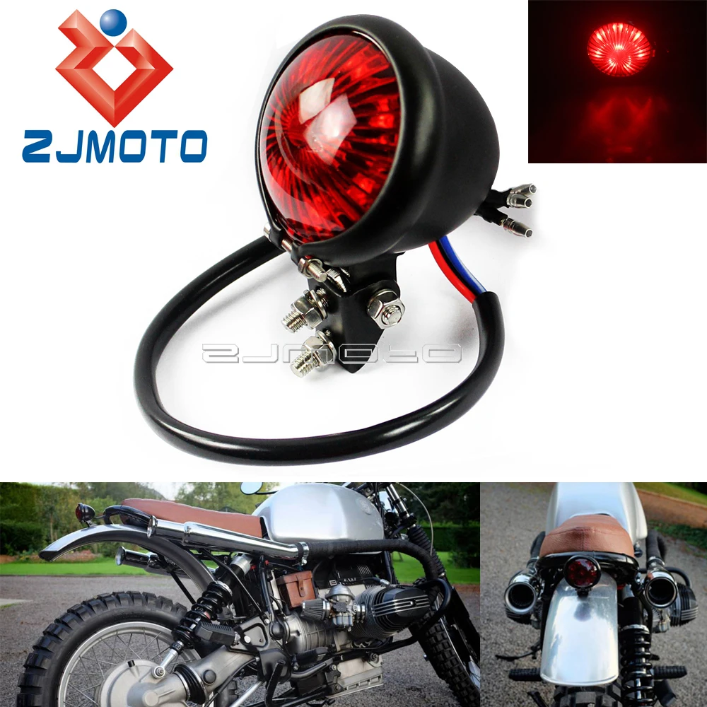 Мотоцикл Бейтс светодиодные задние тормоза светильник регулируемый Cafe Racer стоп