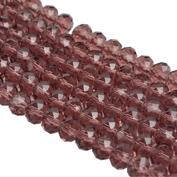 

LNRRABC 8mm Fashion Rondelle Faceted Crystal Glass Loose Spacer Beads for Jewelry Making Bicone 50pcs/lot