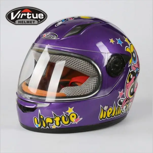 2016 горячей продажи Дети детские Шлемы двигателя шлем фиолетовый зима сейф анфас