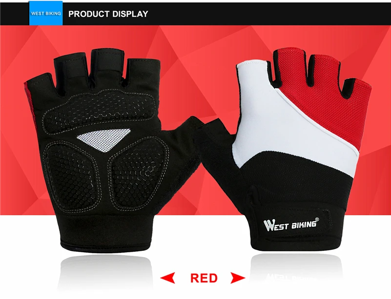 WEST BIKING, бренд, MTB, без пальцев, для фитнеса, Guantes, гелевые велосипедные перчатки, Luvas Bicicleta Para Ciclismo, спортивные велосипедные перчатки