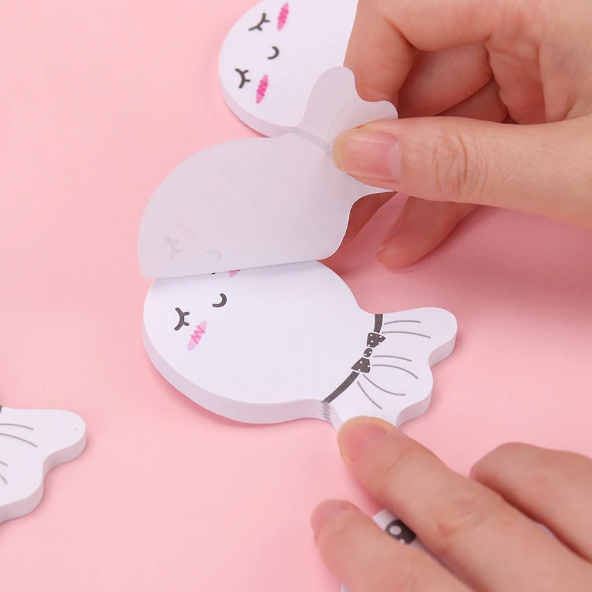 1 шт./50 листов Smile Face Memo Pad Милая клейкая наклейка для заметок бумага этикеток Papeleria