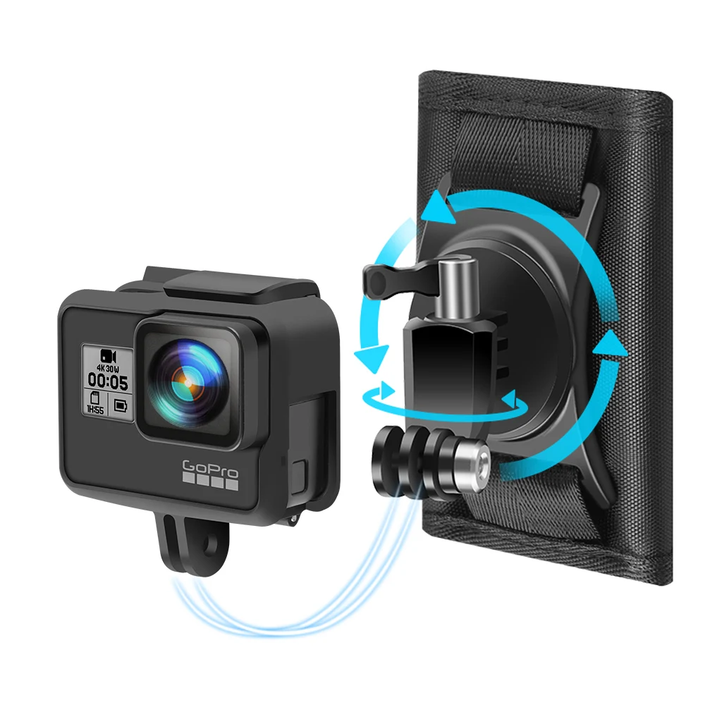Обновленный спортивный рюкзак с креплением на 360 градусов для Xiaomi Yi для Gopro Hero 8 7 6 5 4 аксессуары для экшн-камеры