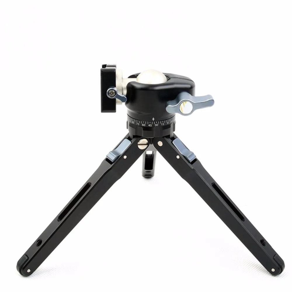 FITTEST KTK-T02A компактный портативный складной алюминиевый, настольный макро-Штатив мини-штатив с панорамной низкопрофильной шаровой головкой