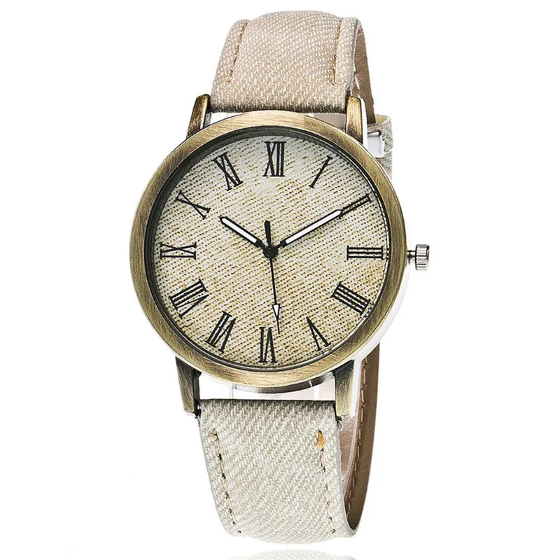 В ретро-стиле; изысканная обувь с ковбойским кожаным Montre мужской, женский, для пар часы для влюбленных в римском стиле Кварцевые аналоговые наручные часы класса люкс Бизнес& A