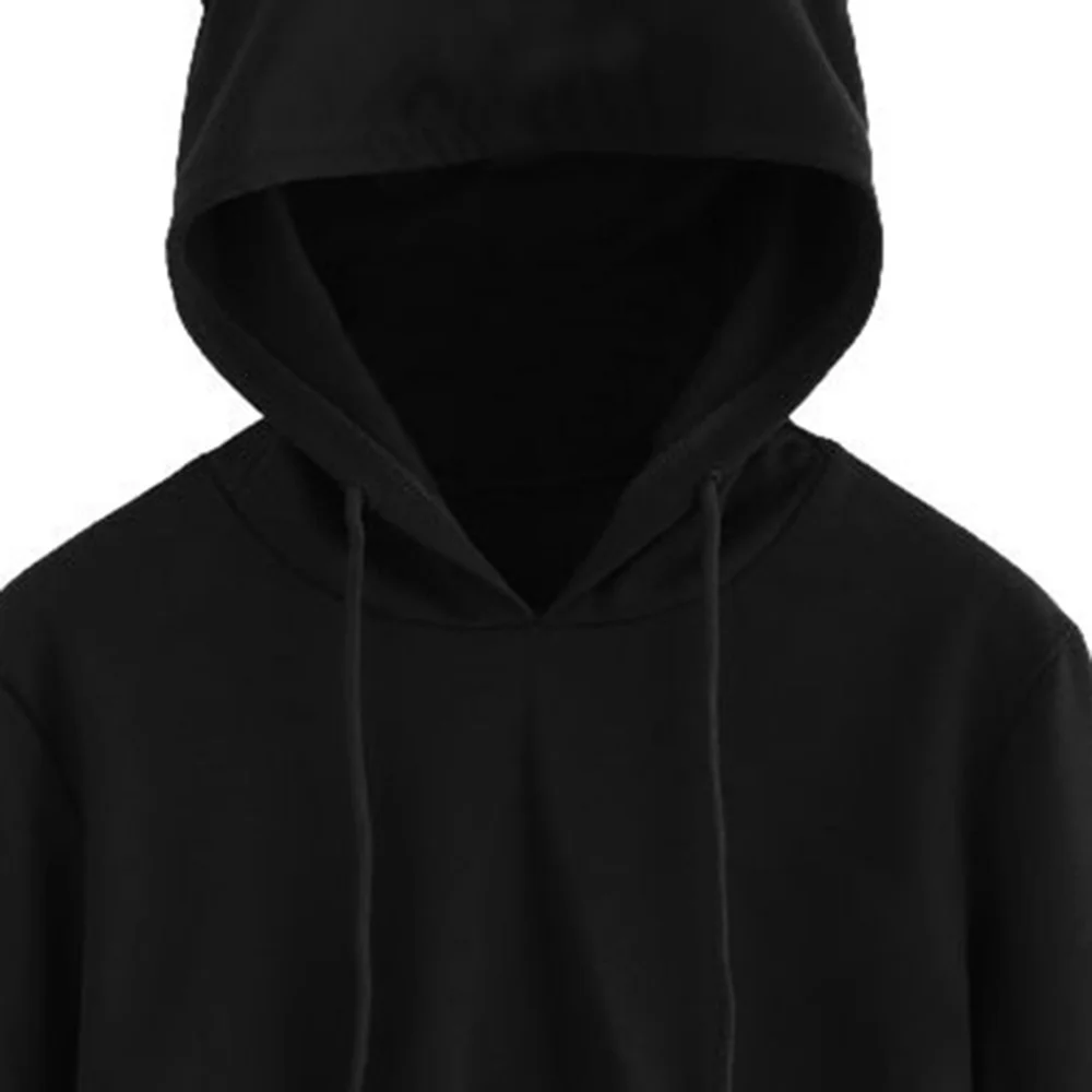 Винтажные милые кошачьи уши зимние толстовки свитера черные пуловеры с