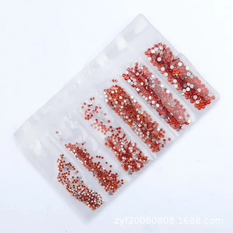 orange Стразы с плоской задней стороной, стразы для костюма, клей на кристаллах, без горячей фиксации, SS4~ SS14, паяльник на Стразы, ожерелье из ткани, декор для ногтей - Цвет: orange