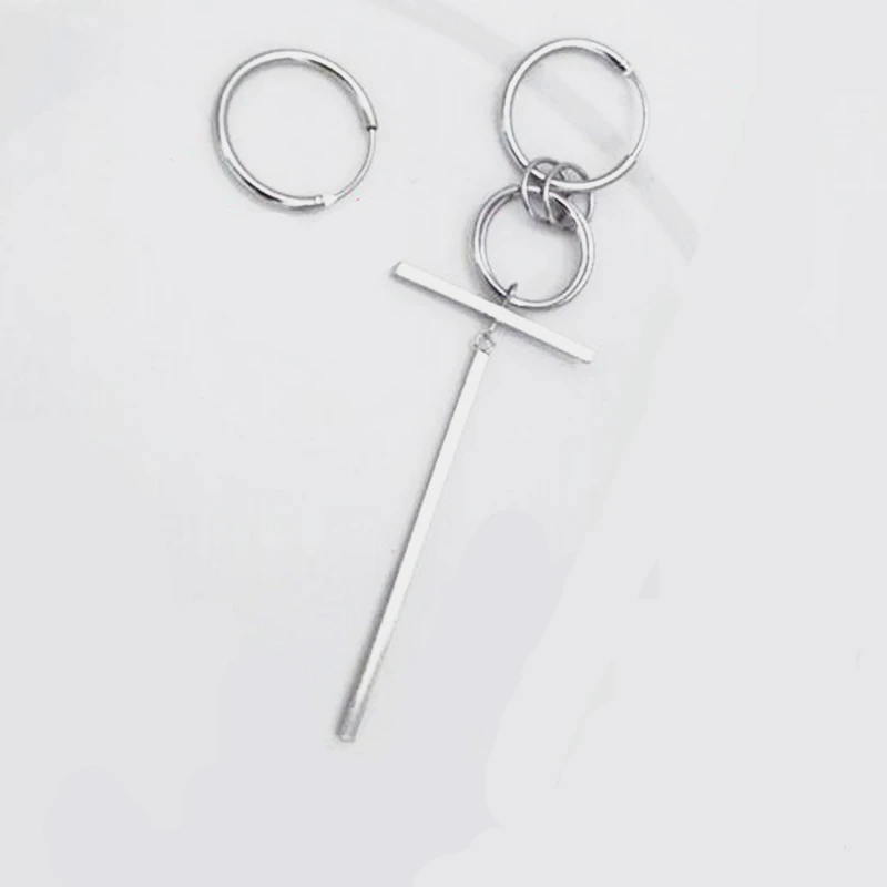 Поп-Jewelry корейский BTS Bangtan Обувь для мальчиков альбом V ДНК серебро Серьги-гвоздики для Для женщин Винтаж длинные Для мужчин Серьги геометрический Лидер продаж Подарите небольшой подарок - Окраска металла: silver