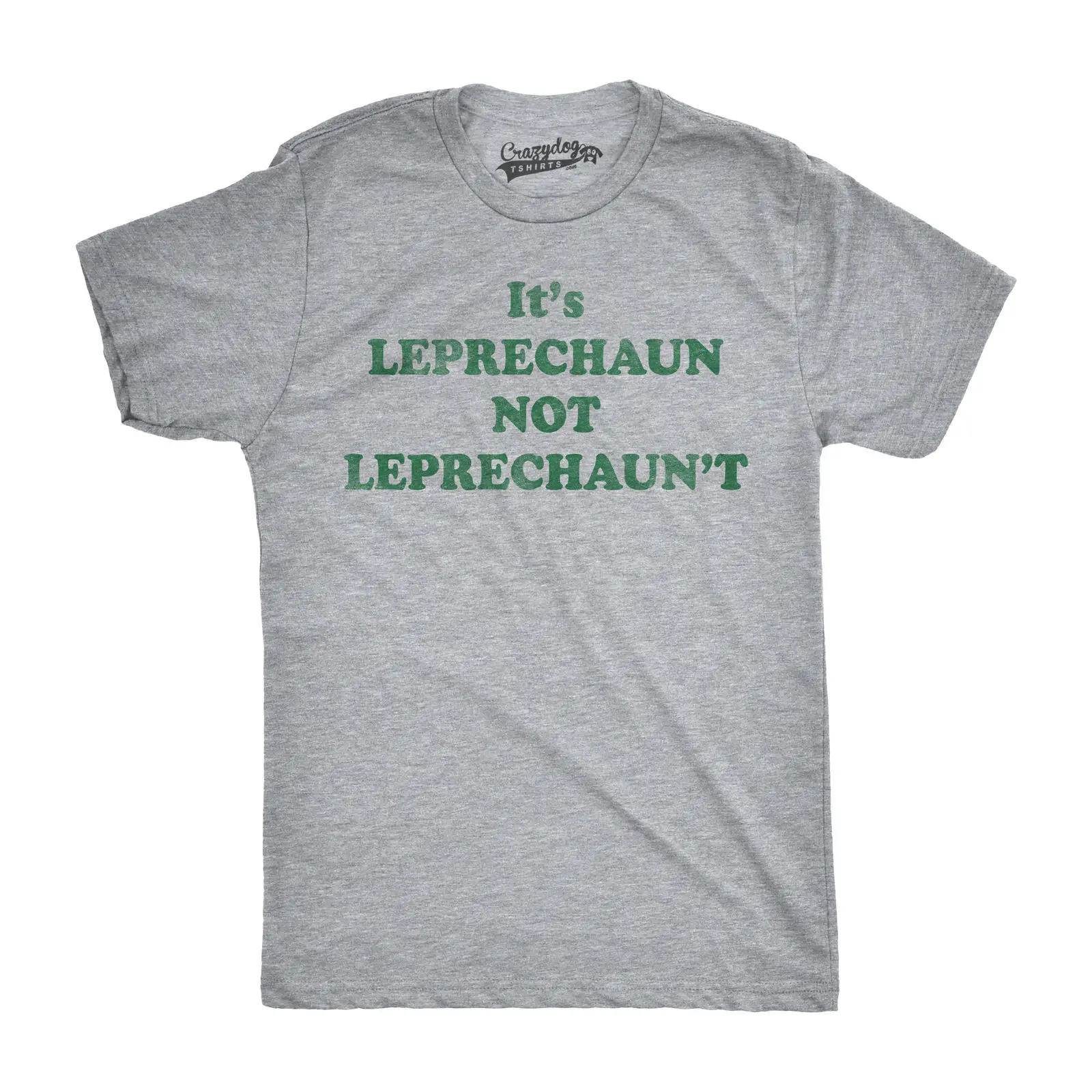 Мужская футболка Leprechaun't Funny Lucky Irish с Днем Святого Патрика (серый) Harajuku модная
