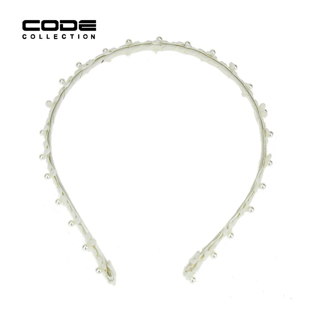 

Sweet Simulated Pearl White Flowers Floral Head Hoop Hairbands for Girls Headwear Hair Accessories for Women