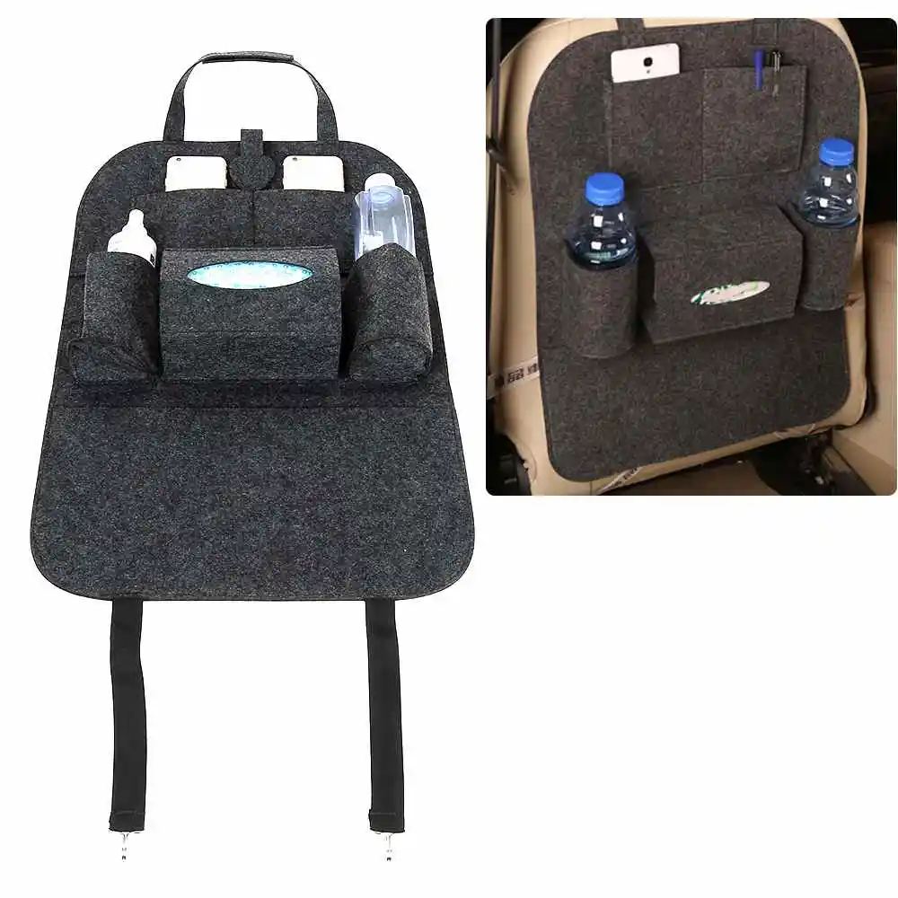 

Universal Multi Pocket Pouch Storage Bag Waterproof Back Seat Felt Organiser Durable 1pcs Car Storage Bag