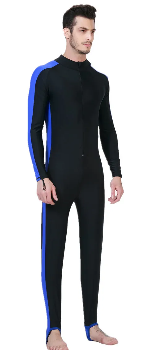

Professional Surfing Swimwear Mens One-piece Swimsuit Lycra Front Zip Crew UV Snorkeling Swimming Surfing Suit Wetsuit
