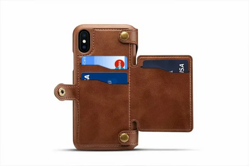 Модный кожаный чехол-кошелек на молнии для iphone X XS 8 7 6 6S Plus 2 в 1 съемный