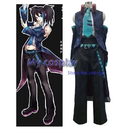 

Vocaloid Yokune Ruko Women's Cosplay Costume Halloween Costumes Jacket +Trousers +Belt +Headwear +Tie +Sleeves Freeshipping