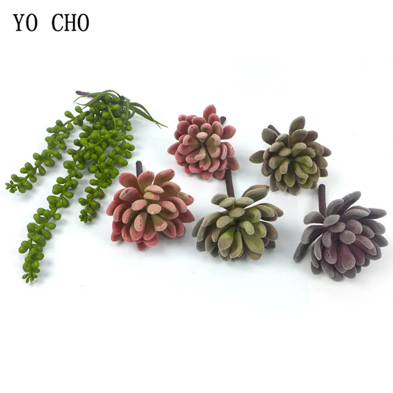 

Artificial Succulents Plante Real Touch Lover Tears Green Vine Flower Hanging Rattan Wall Garden Decor Plants Artificial Flowers