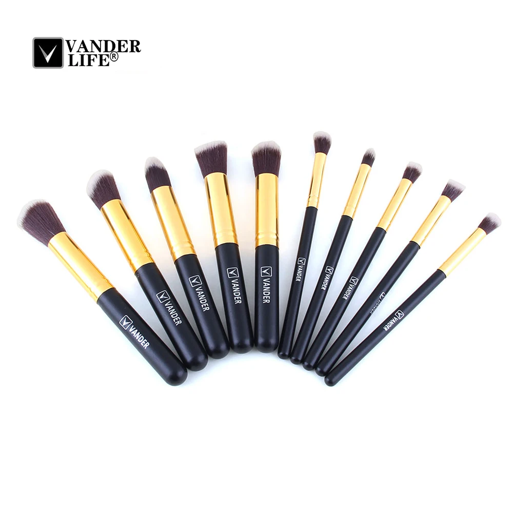 Набор кисточек для макияжа набор 10 шт.|foundation brush|brush forblush contour |