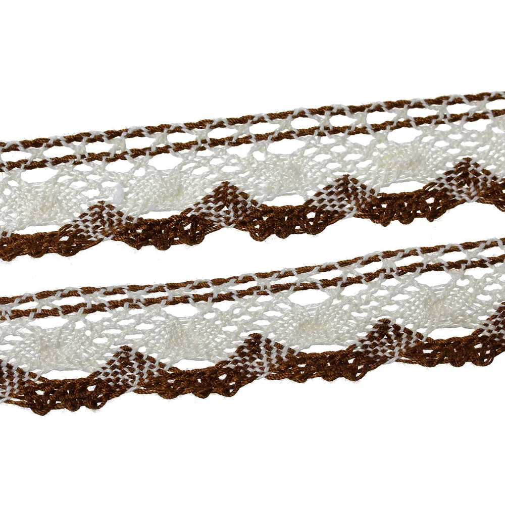 25 мм Кружева Хлопок Вязание крючком Diy Ручная работа Лоскутная кружевная Лента