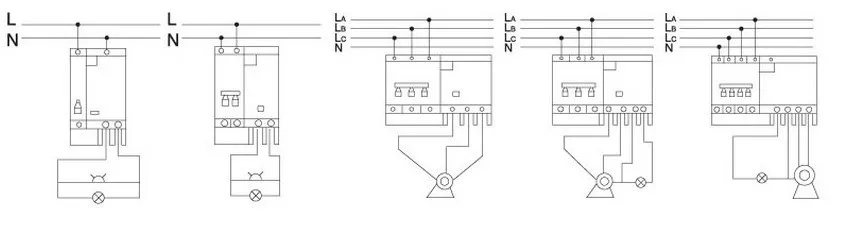 DZ47LE-63 защита от перегрузки ELCB замыкание утечки