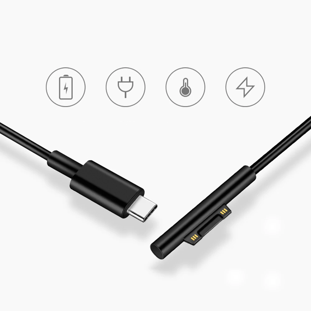 USB C Type адаптер питания зарядное устройство зарядный кабель шнур для Microsoft Surface Pro