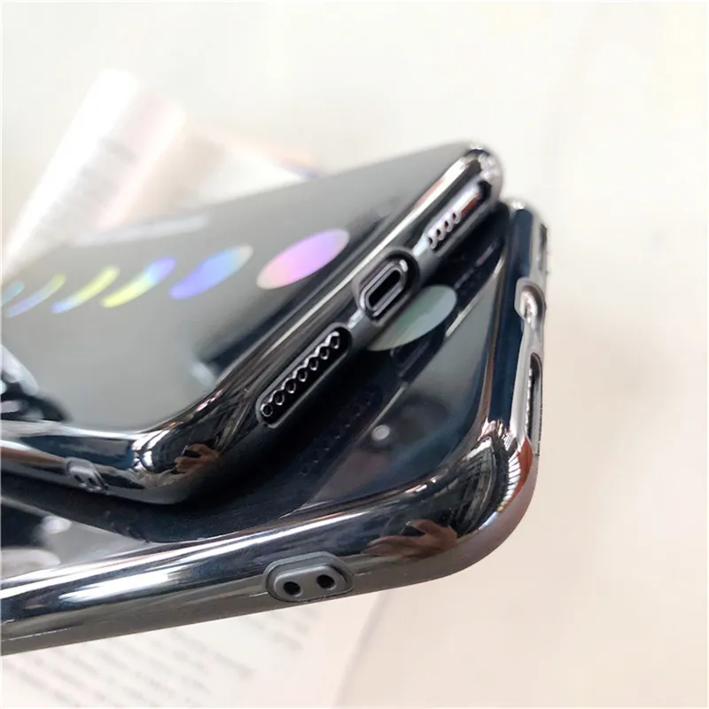 Красочный лазер Лунное Затмение чехол для телефона iphone XS Max XR блестящие Мягкий