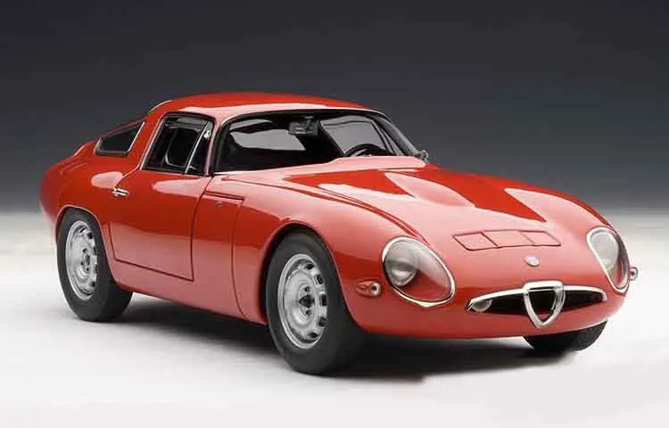 1:18 AUTOart 1963 Alfa Romeo TZ ALFA ROMEO TZ модель автомобиля из сплава для детей Подарки