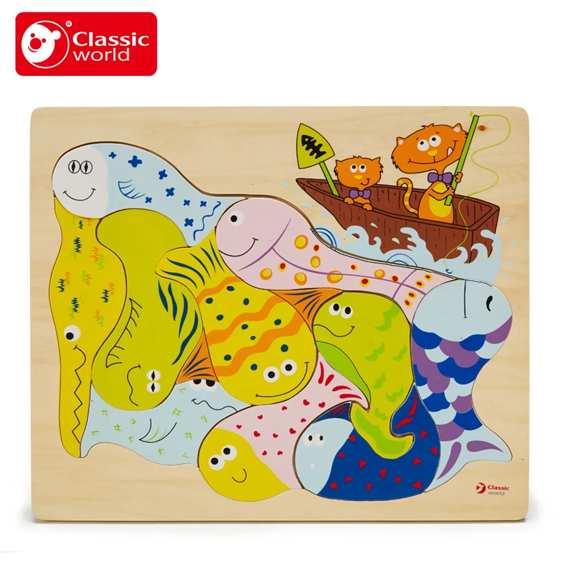 Классическая игрушка для малышей магнитная настольная игра Рыбалка большая